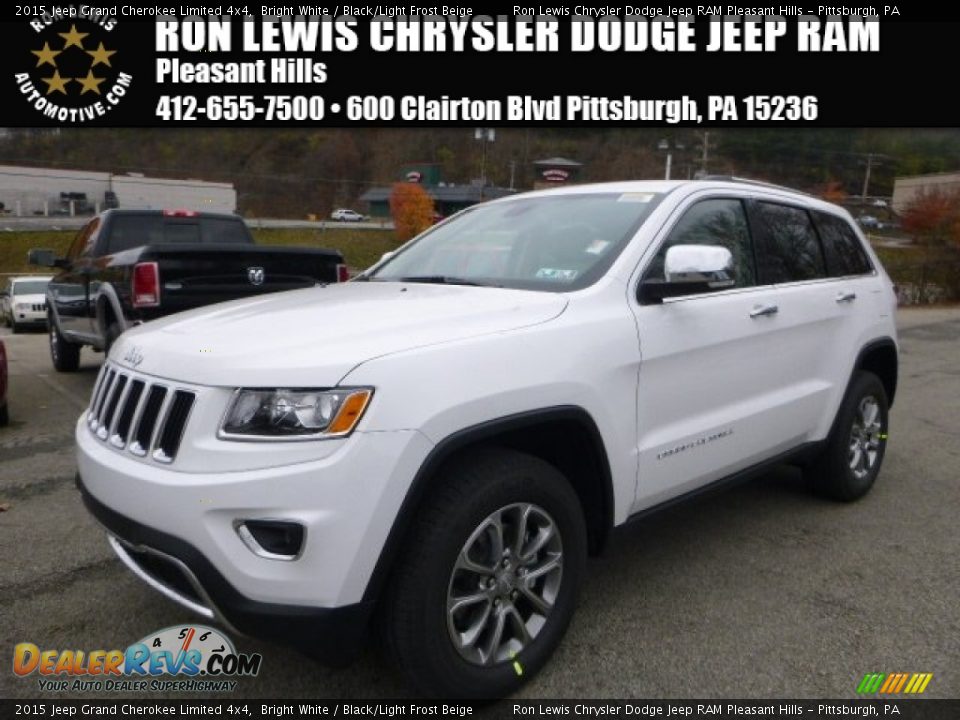 2015 Jeep Grand Cherokee Limited 4x4 Bright White / Black/Light Frost Beige Photo #1
