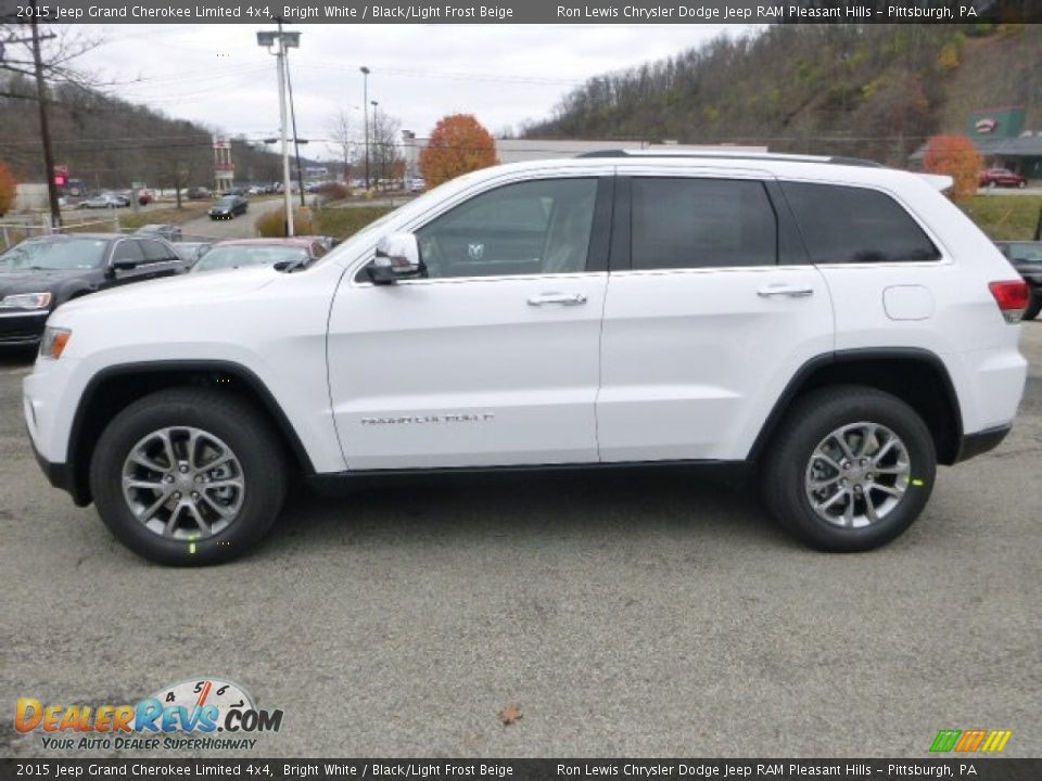 2015 Jeep Grand Cherokee Limited 4x4 Bright White / Black/Light Frost Beige Photo #2