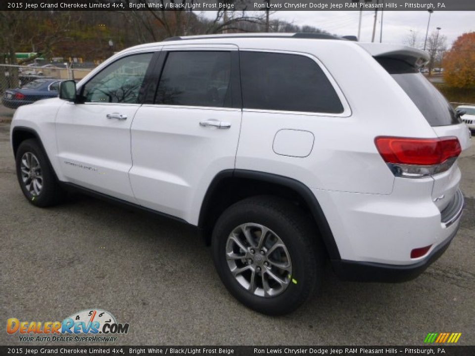 2015 Jeep Grand Cherokee Limited 4x4 Bright White / Black/Light Frost Beige Photo #3