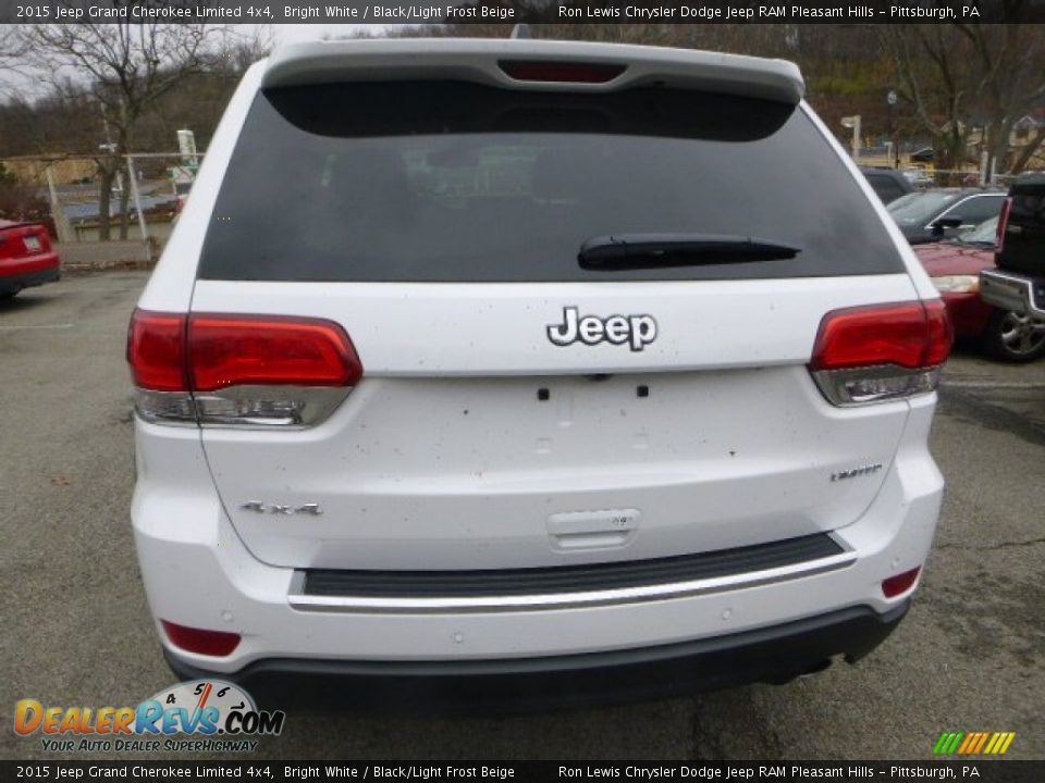 2015 Jeep Grand Cherokee Limited 4x4 Bright White / Black/Light Frost Beige Photo #4