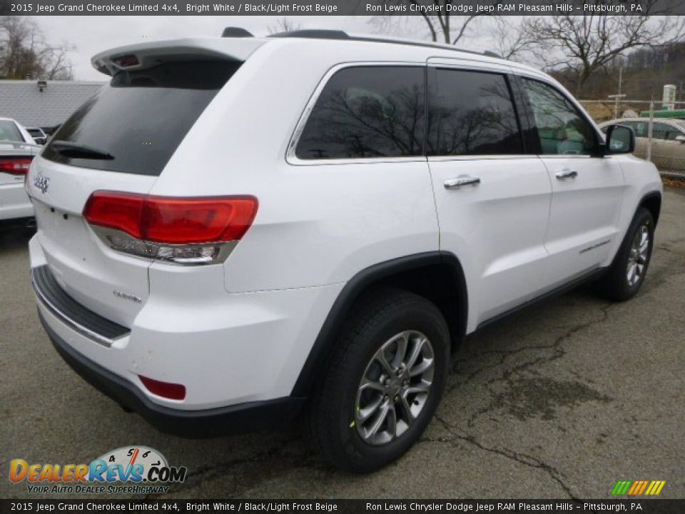 2015 Jeep Grand Cherokee Limited 4x4 Bright White / Black/Light Frost Beige Photo #5