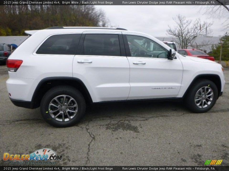 2015 Jeep Grand Cherokee Limited 4x4 Bright White / Black/Light Frost Beige Photo #6