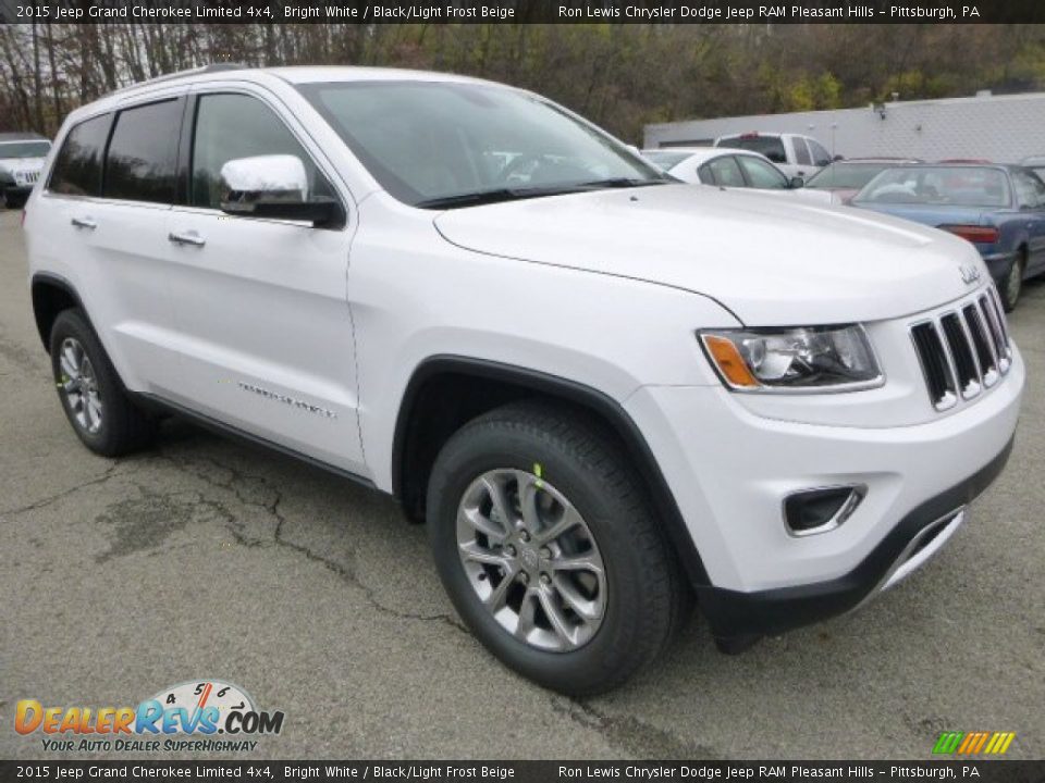 2015 Jeep Grand Cherokee Limited 4x4 Bright White / Black/Light Frost Beige Photo #7
