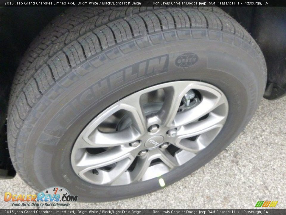 2015 Jeep Grand Cherokee Limited 4x4 Bright White / Black/Light Frost Beige Photo #9