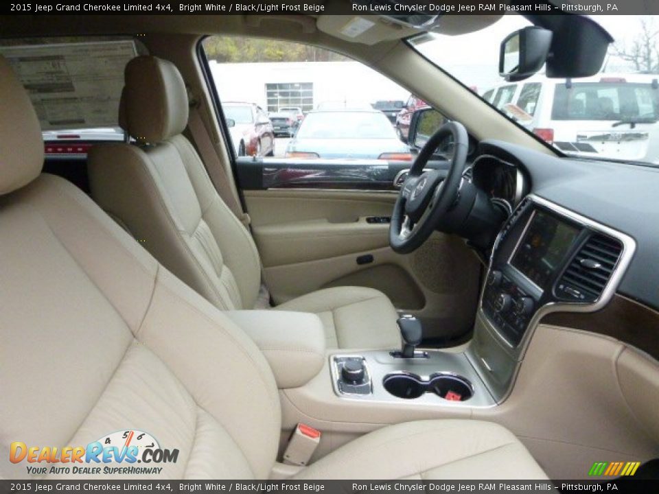 2015 Jeep Grand Cherokee Limited 4x4 Bright White / Black/Light Frost Beige Photo #10