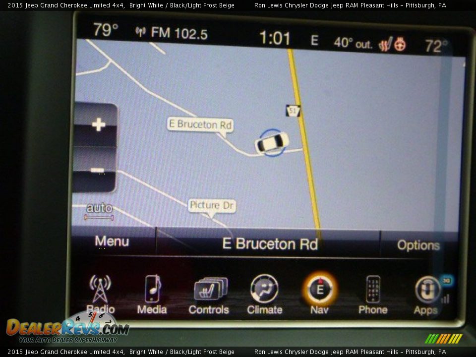 2015 Jeep Grand Cherokee Limited 4x4 Bright White / Black/Light Frost Beige Photo #17