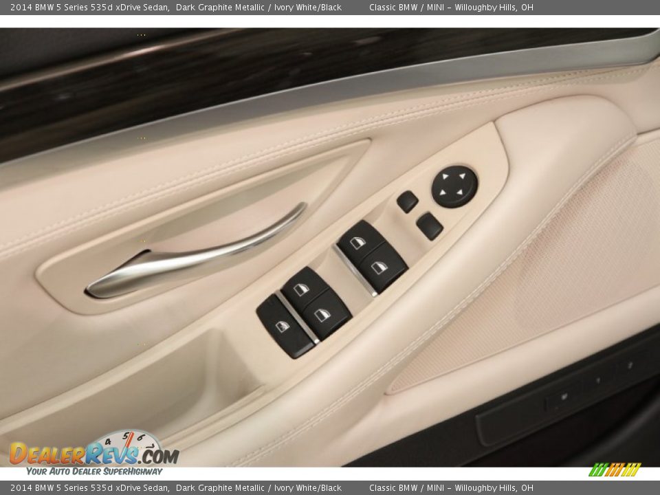 2014 BMW 5 Series 535d xDrive Sedan Dark Graphite Metallic / Ivory White/Black Photo #5