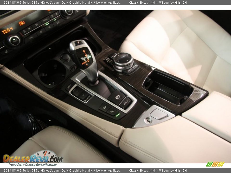2014 BMW 5 Series 535d xDrive Sedan Dark Graphite Metallic / Ivory White/Black Photo #33