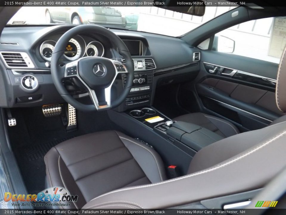 Espresso Brown/Black Interior - 2015 Mercedes-Benz E 400 4Matic Coupe Photo #7