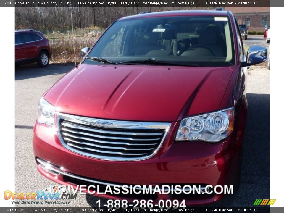 2015 Chrysler Town & Country Touring Deep Cherry Red Crystal Pearl / Dark Frost Beige/Medium Frost Beige Photo #1