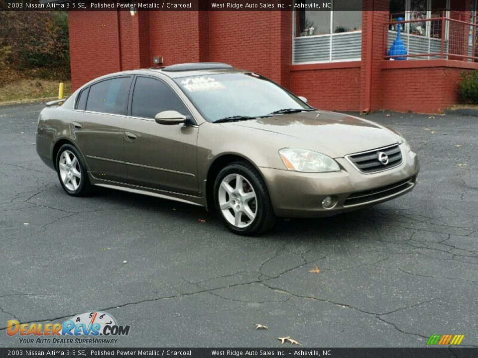2003 Nissan Altima 3.5 SE Polished Pewter Metallic / Charcoal Photo #8