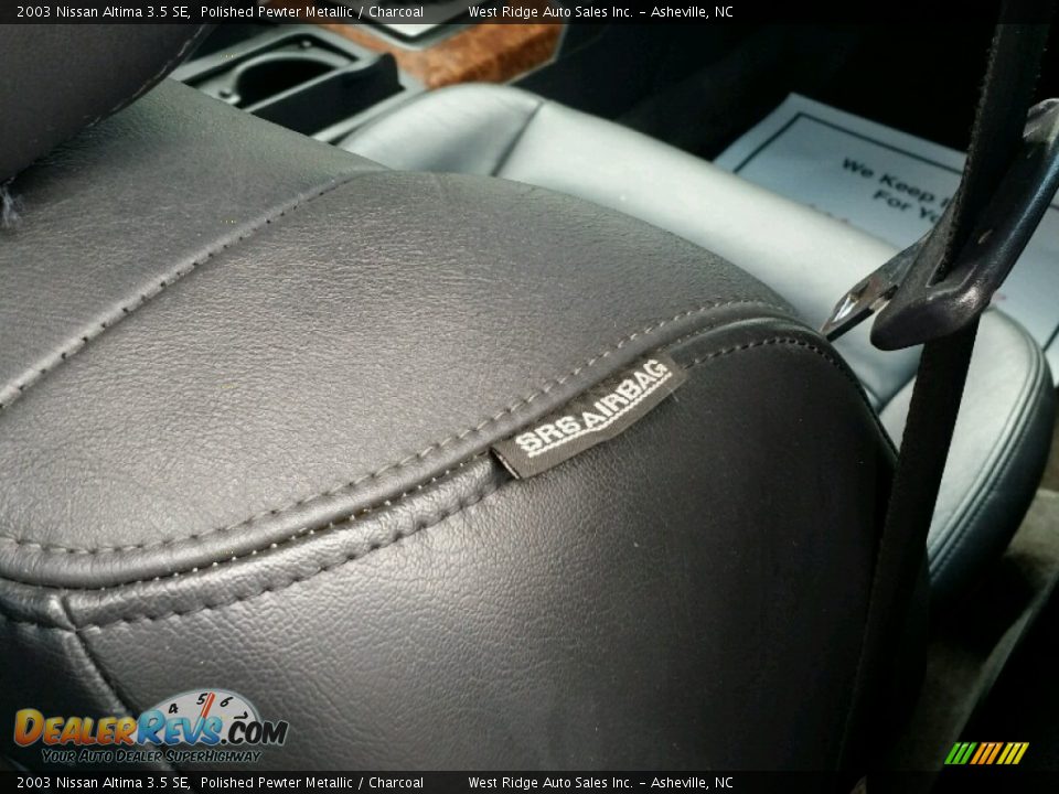 2003 Nissan Altima 3.5 SE Polished Pewter Metallic / Charcoal Photo #12