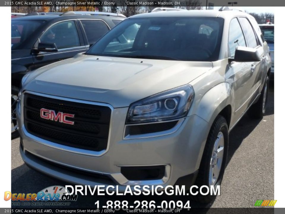 2015 GMC Acadia SLE AWD Champagne Silver Metallic / Ebony Photo #1