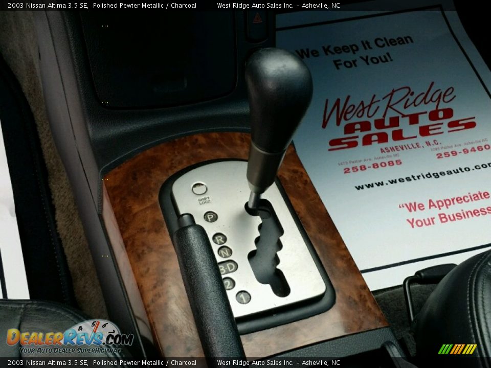 2003 Nissan Altima 3.5 SE Polished Pewter Metallic / Charcoal Photo #22