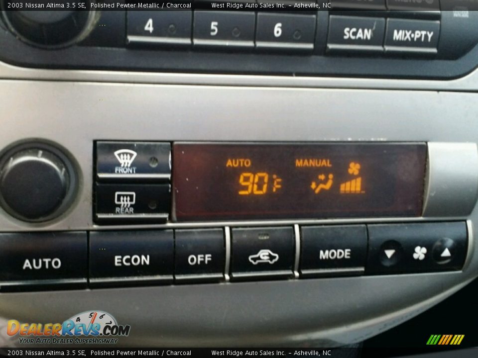 2003 Nissan Altima 3.5 SE Polished Pewter Metallic / Charcoal Photo #25