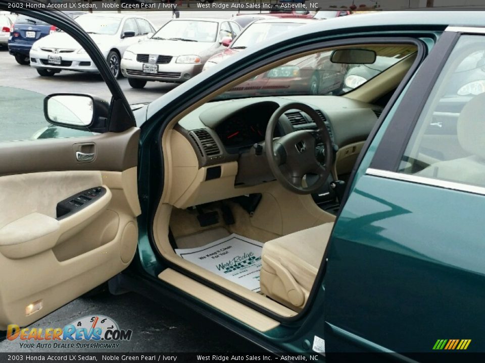 2003 Honda Accord LX Sedan Noble Green Pearl / Ivory Photo #15