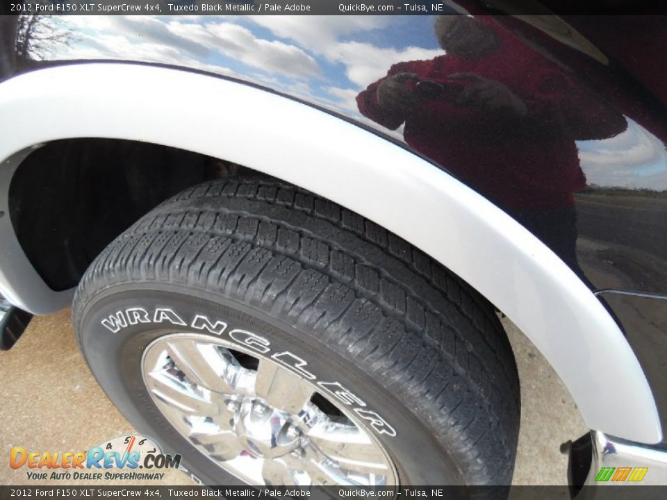 2012 Ford F150 XLT SuperCrew 4x4 Tuxedo Black Metallic / Pale Adobe Photo #8