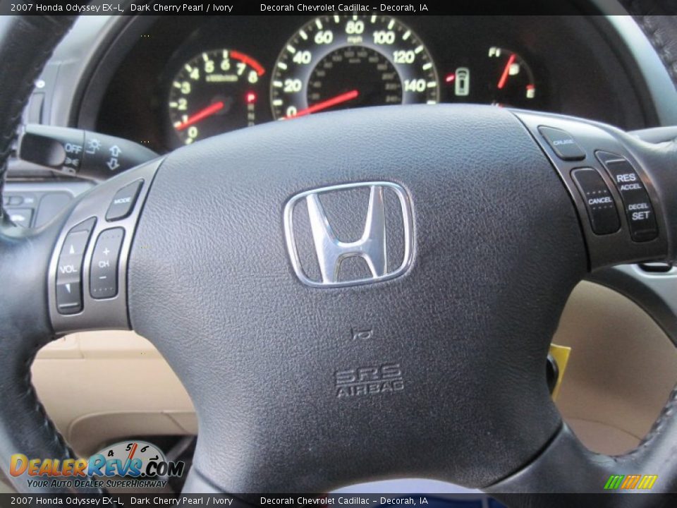 2007 Honda Odyssey EX-L Dark Cherry Pearl / Ivory Photo #17