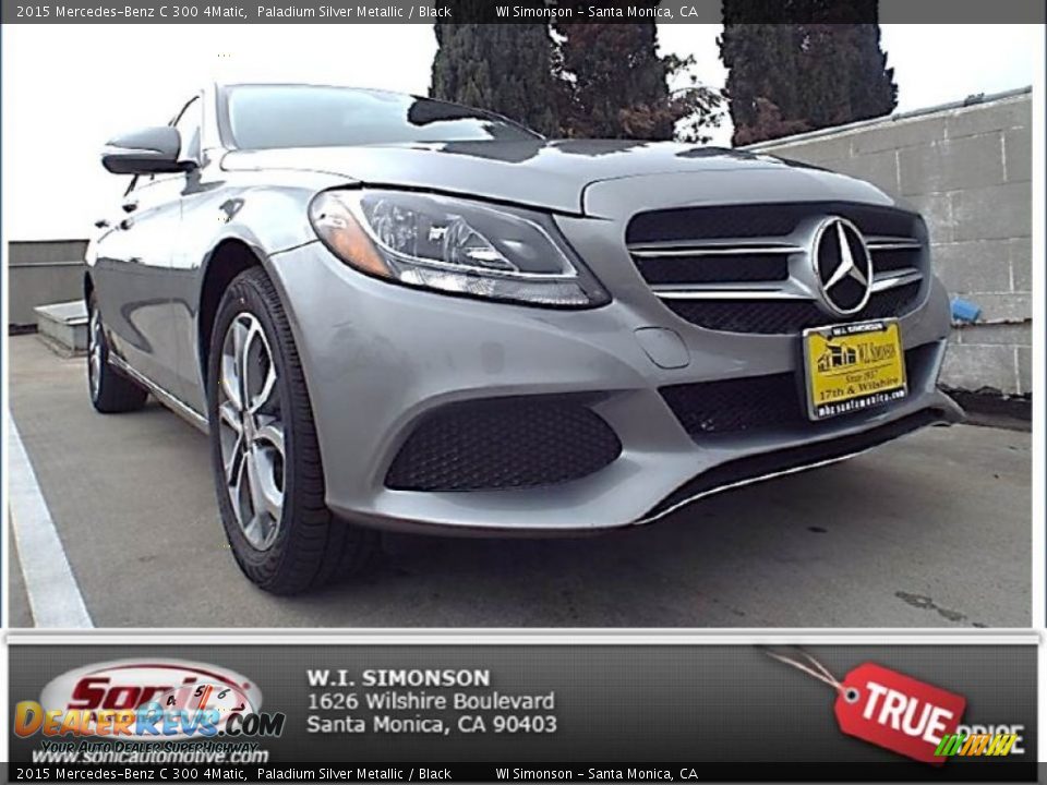 2015 Mercedes-Benz C 300 4Matic Paladium Silver Metallic / Black Photo #1