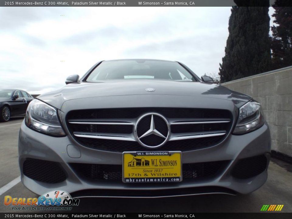 2015 Mercedes-Benz C 300 4Matic Paladium Silver Metallic / Black Photo #2