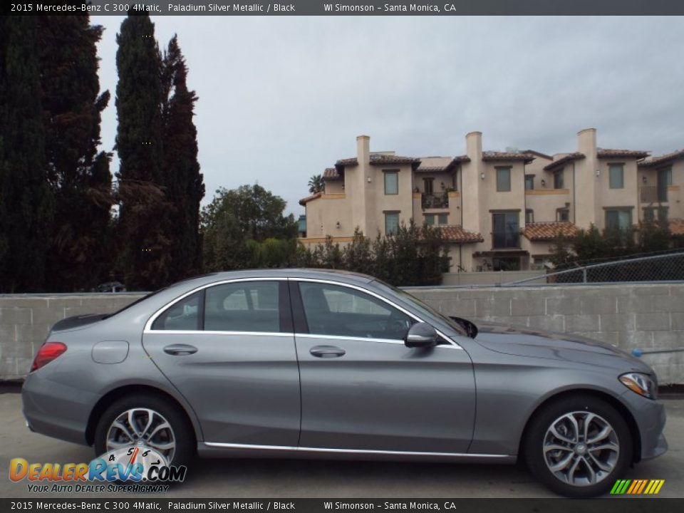 2015 Mercedes-Benz C 300 4Matic Paladium Silver Metallic / Black Photo #3