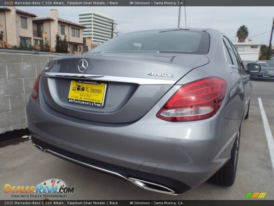 2015 Mercedes-Benz C 300 4Matic Paladium Silver Metallic / Black Photo #4