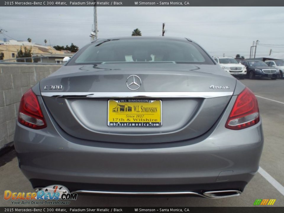 2015 Mercedes-Benz C 300 4Matic Paladium Silver Metallic / Black Photo #5