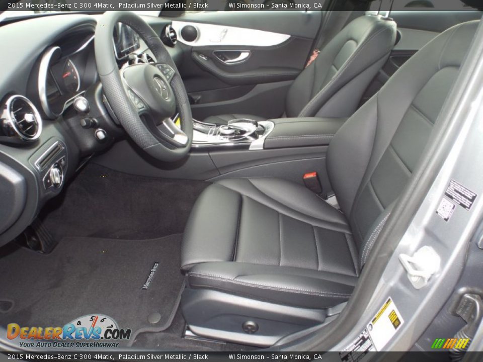 2015 Mercedes-Benz C 300 4Matic Paladium Silver Metallic / Black Photo #7