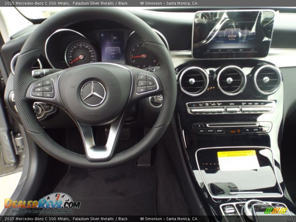 2015 Mercedes-Benz C 300 4Matic Paladium Silver Metallic / Black Photo #9