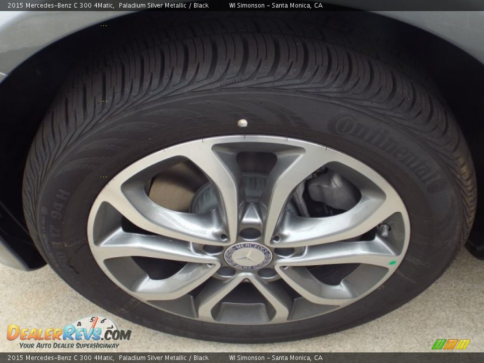 2015 Mercedes-Benz C 300 4Matic Paladium Silver Metallic / Black Photo #10