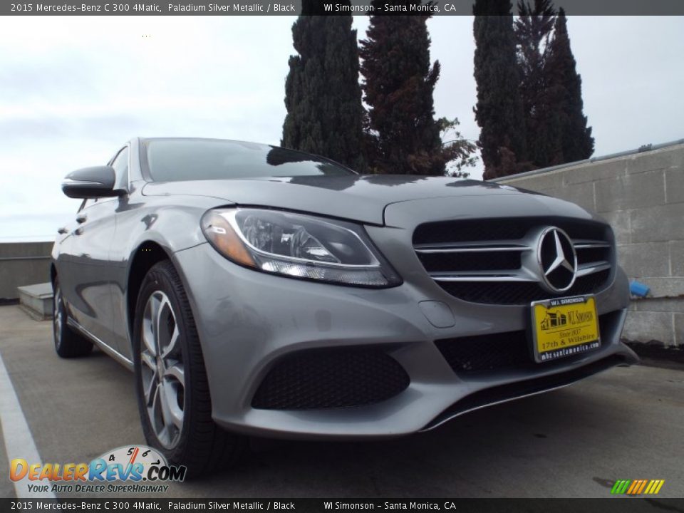 2015 Mercedes-Benz C 300 4Matic Paladium Silver Metallic / Black Photo #11
