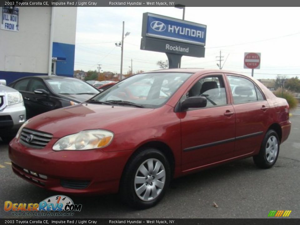 2003 Toyota Corolla CE Impulse Red / Light Gray Photo #1
