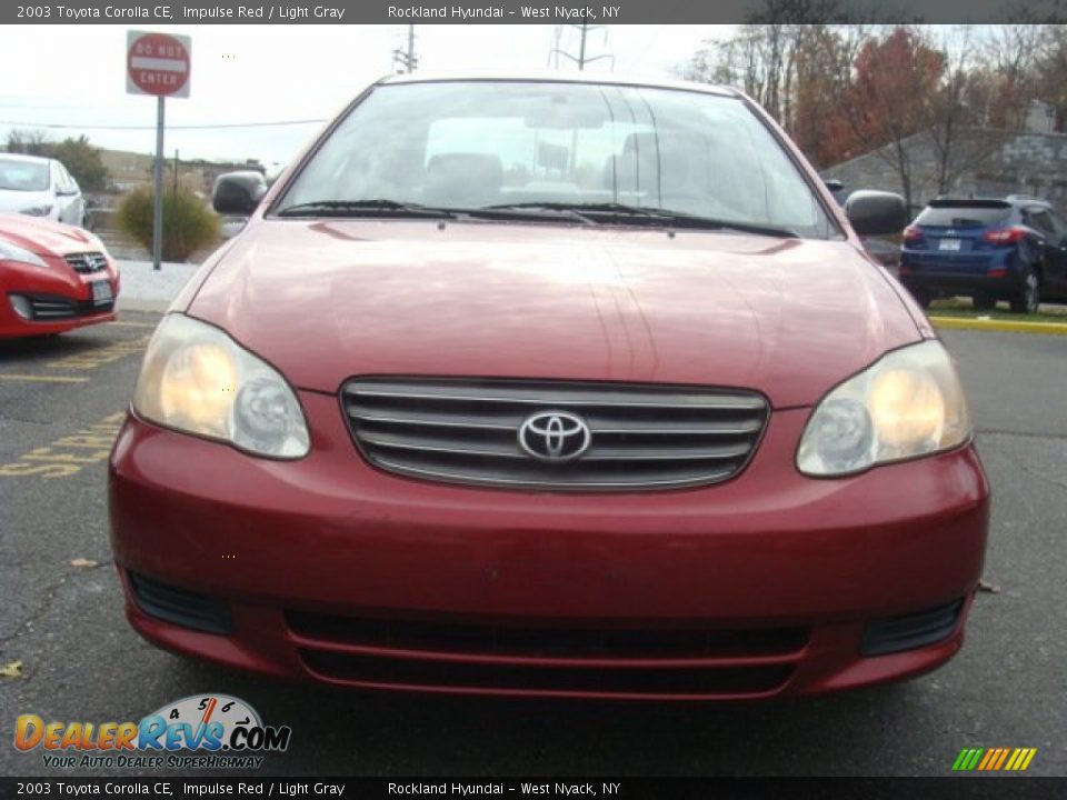 2003 Toyota Corolla CE Impulse Red / Light Gray Photo #2