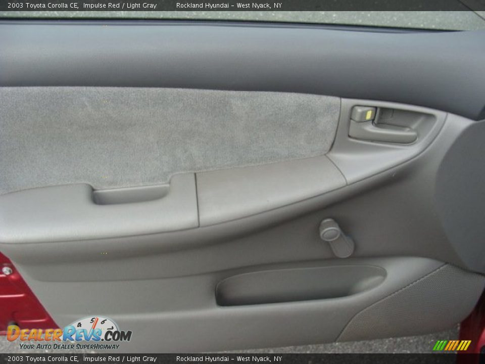 2003 Toyota Corolla CE Impulse Red / Light Gray Photo #6
