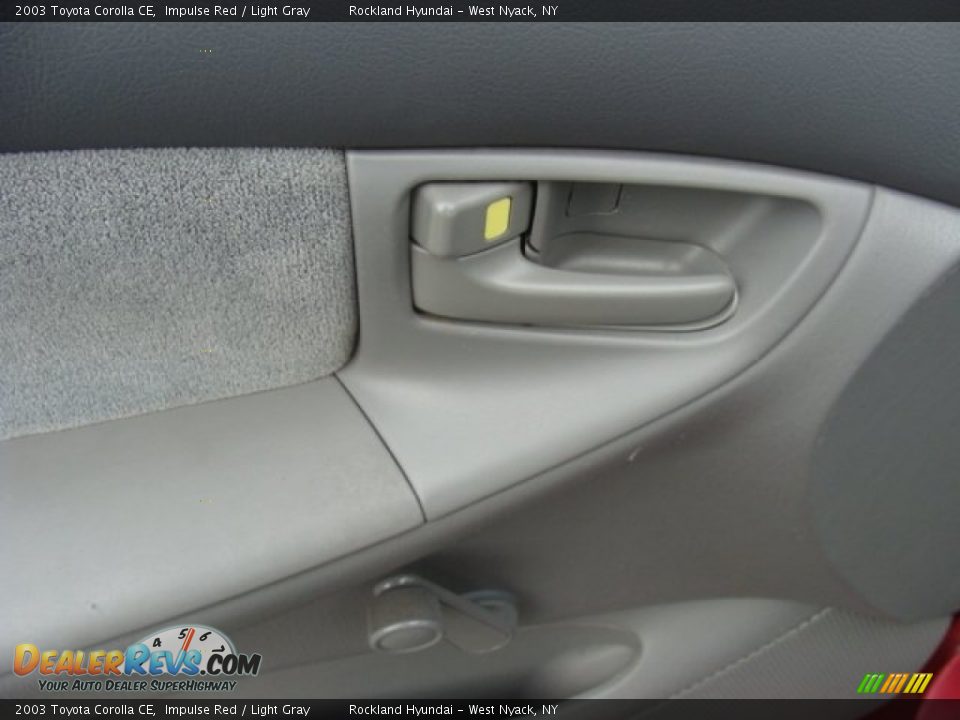 2003 Toyota Corolla CE Impulse Red / Light Gray Photo #7