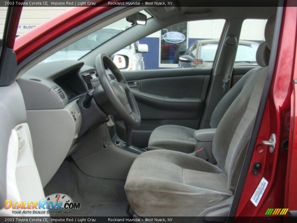 2003 Toyota Corolla CE Impulse Red / Light Gray Photo #9