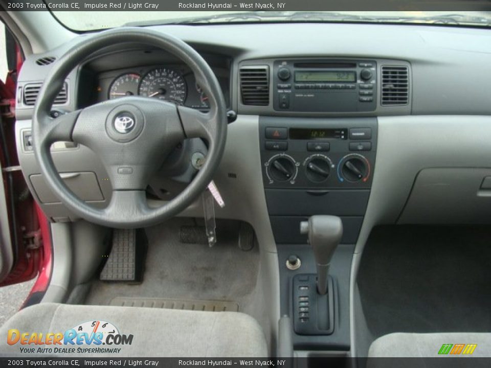 2003 Toyota Corolla CE Impulse Red / Light Gray Photo #10