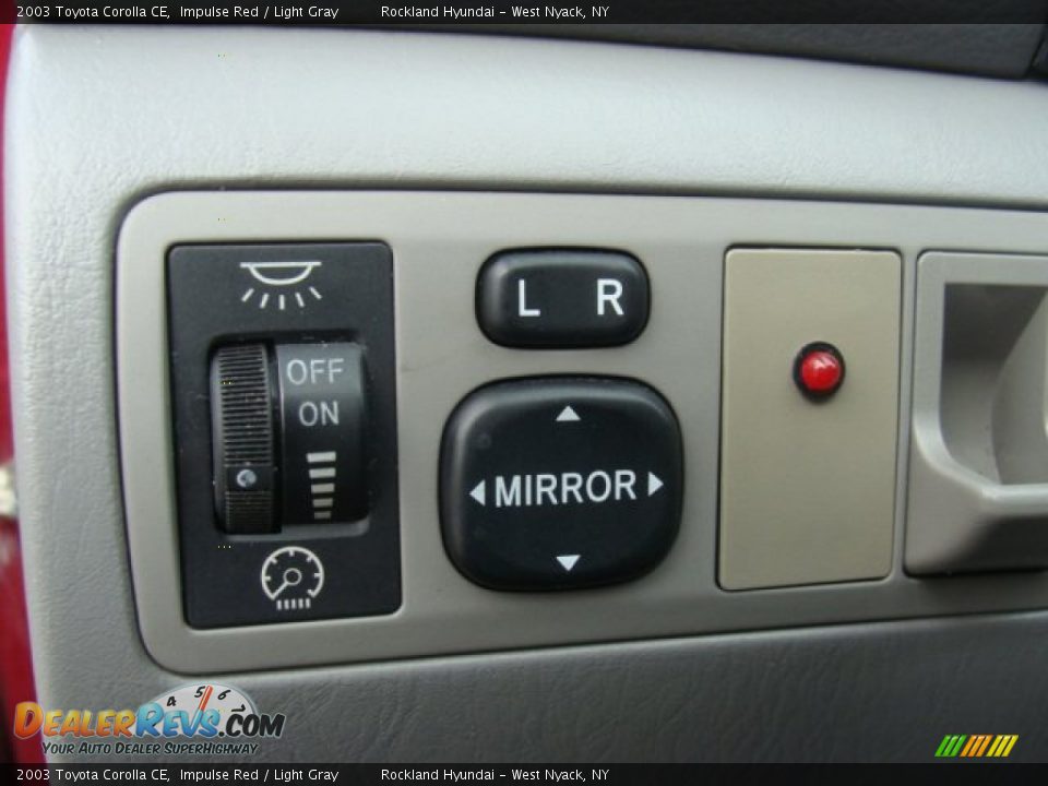 2003 Toyota Corolla CE Impulse Red / Light Gray Photo #11