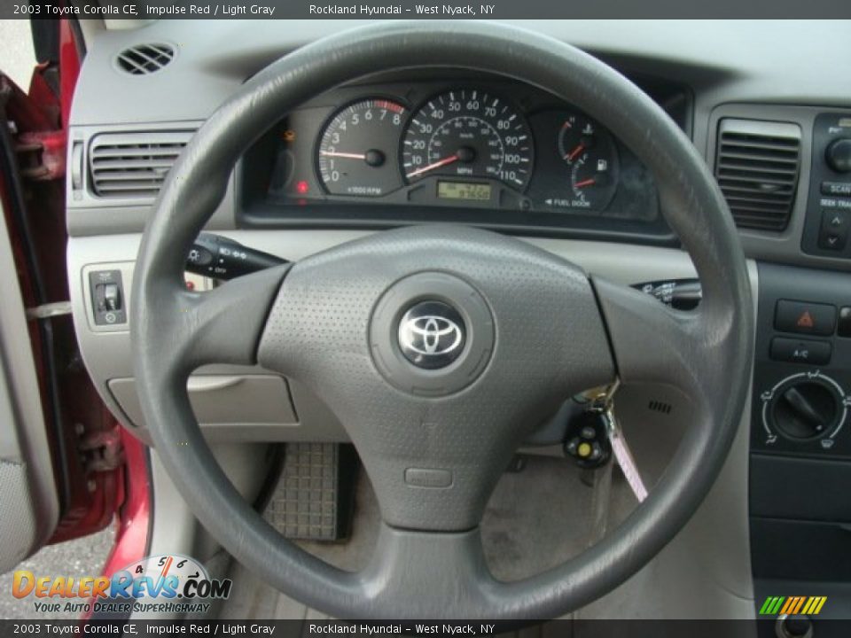 2003 Toyota Corolla CE Impulse Red / Light Gray Photo #12