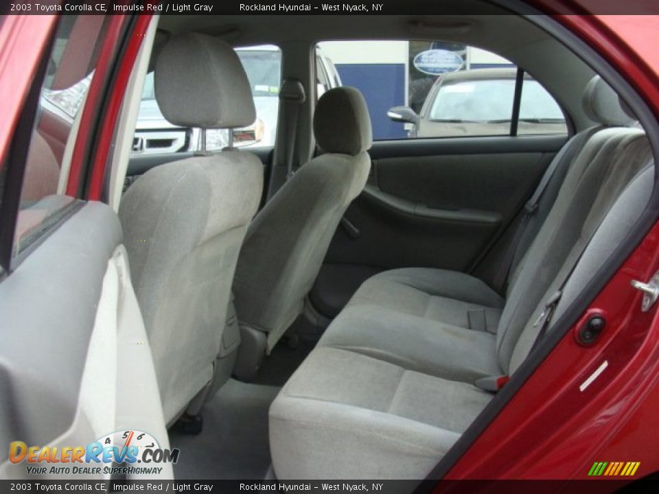 2003 Toyota Corolla CE Impulse Red / Light Gray Photo #16