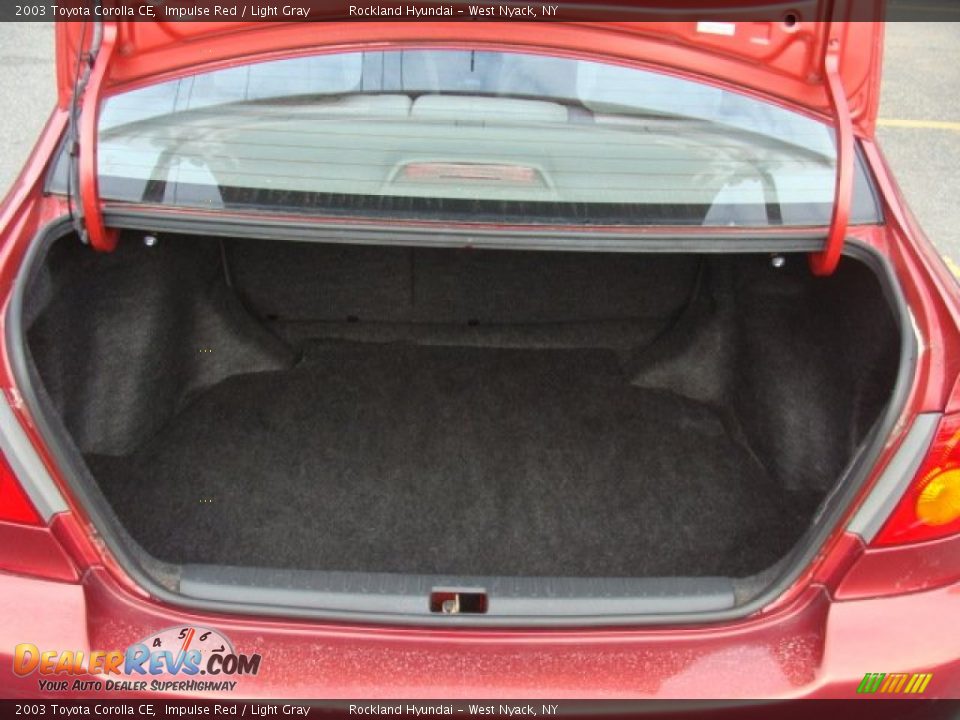 2003 Toyota Corolla CE Impulse Red / Light Gray Photo #17