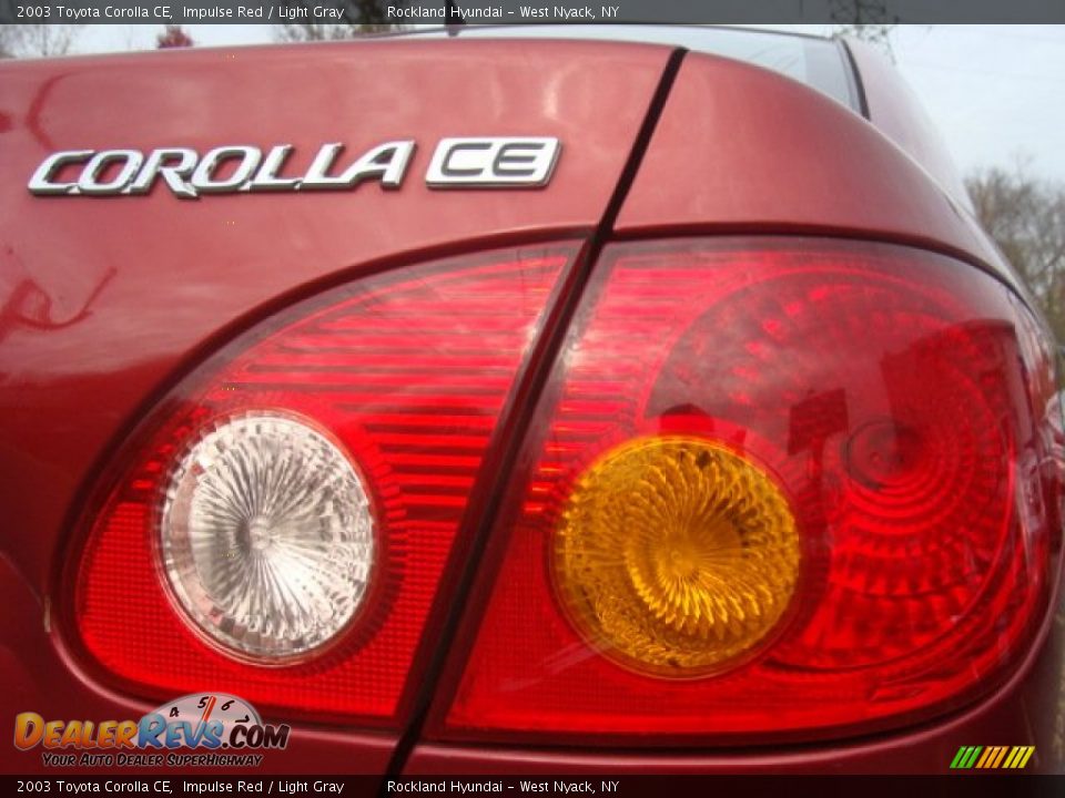 2003 Toyota Corolla CE Impulse Red / Light Gray Photo #18