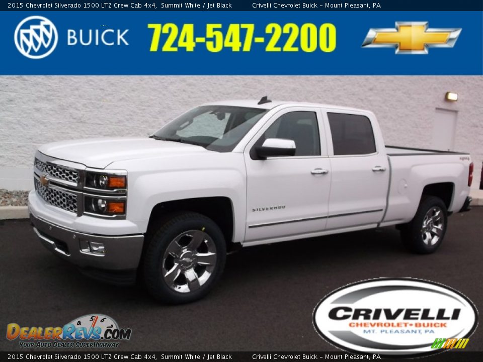 2015 Chevrolet Silverado 1500 LTZ Crew Cab 4x4 Summit White / Jet Black Photo #1