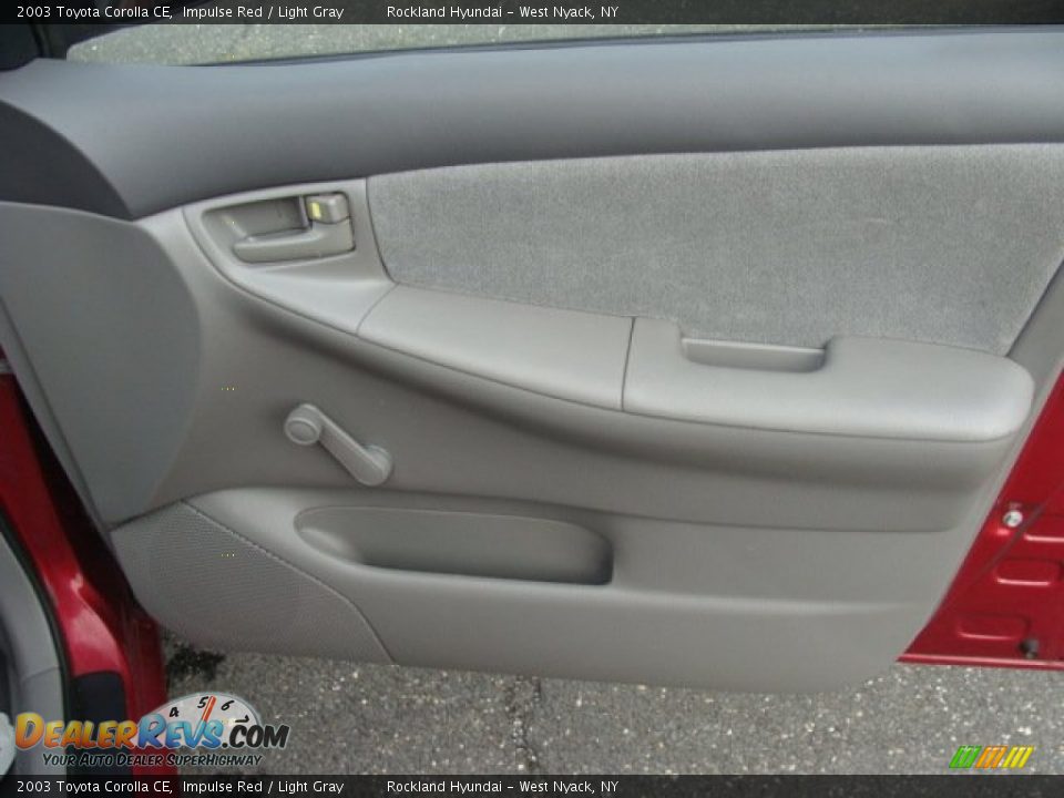 2003 Toyota Corolla CE Impulse Red / Light Gray Photo #20
