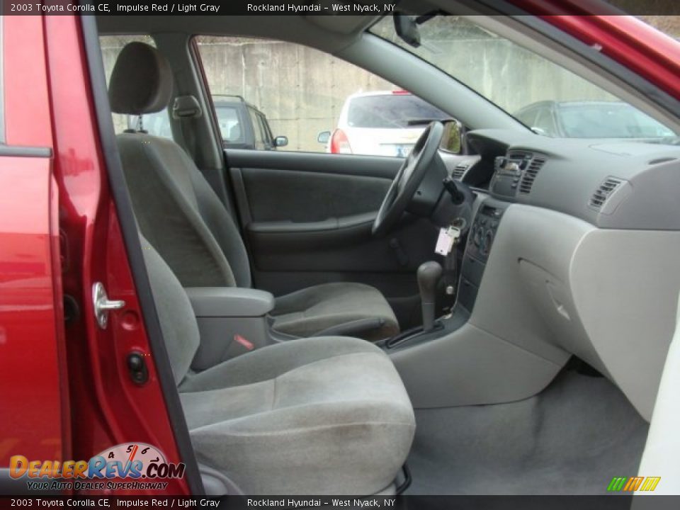 2003 Toyota Corolla CE Impulse Red / Light Gray Photo #22