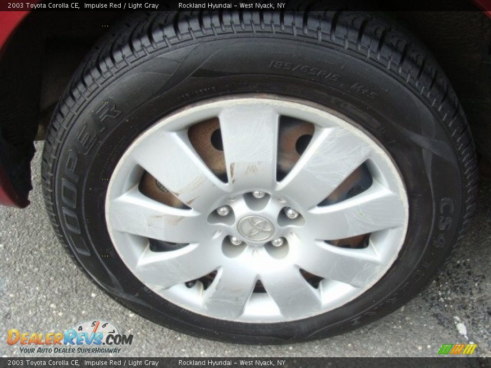 2003 Toyota Corolla CE Impulse Red / Light Gray Photo #23
