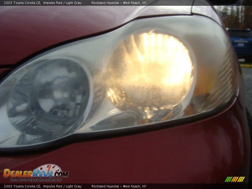 2003 Toyota Corolla CE Impulse Red / Light Gray Photo #26