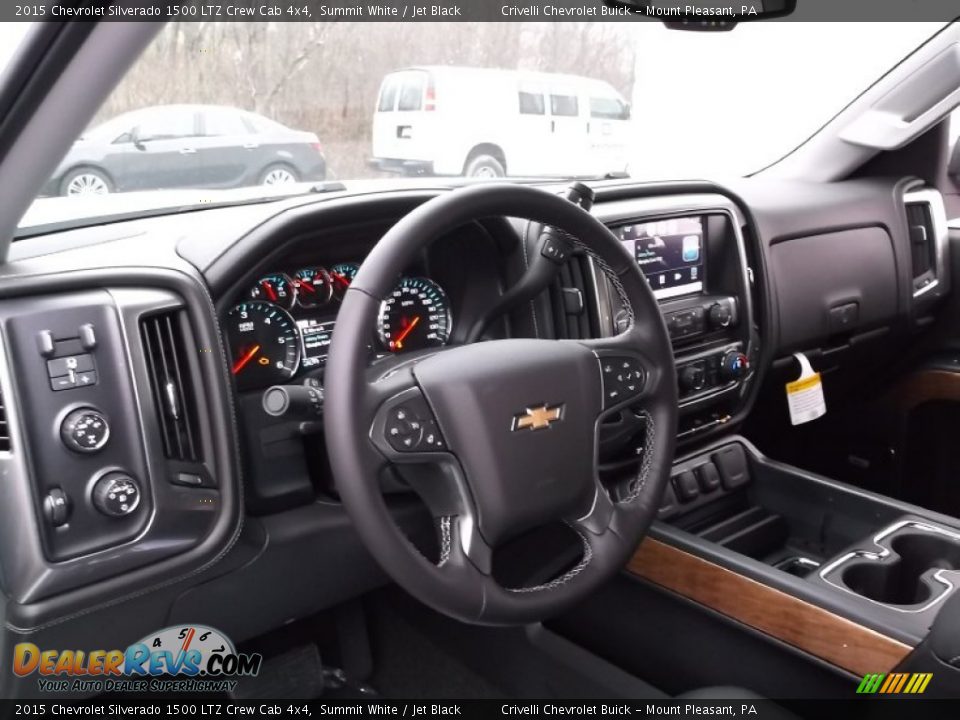 Dashboard of 2015 Chevrolet Silverado 1500 LTZ Crew Cab 4x4 Photo #9