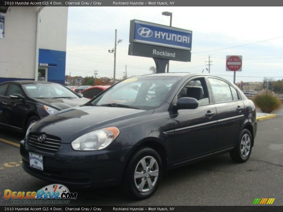 2010 Hyundai Accent GLS 4 Door Charcoal Gray / Gray Photo #1