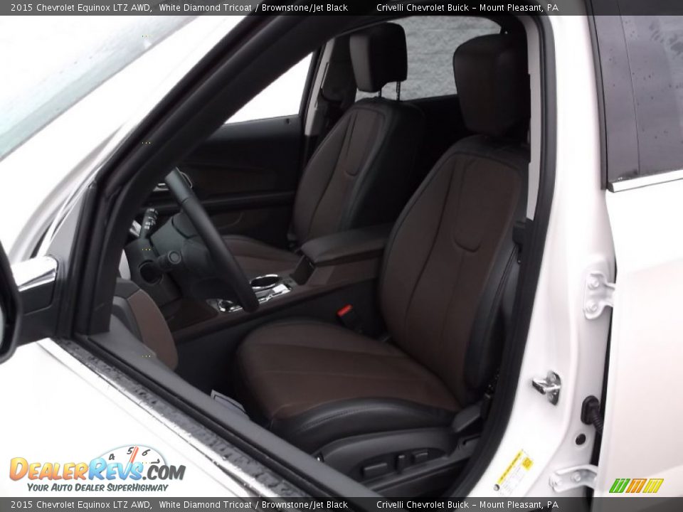 2015 Chevrolet Equinox LTZ AWD White Diamond Tricoat / Brownstone/Jet Black Photo #13
